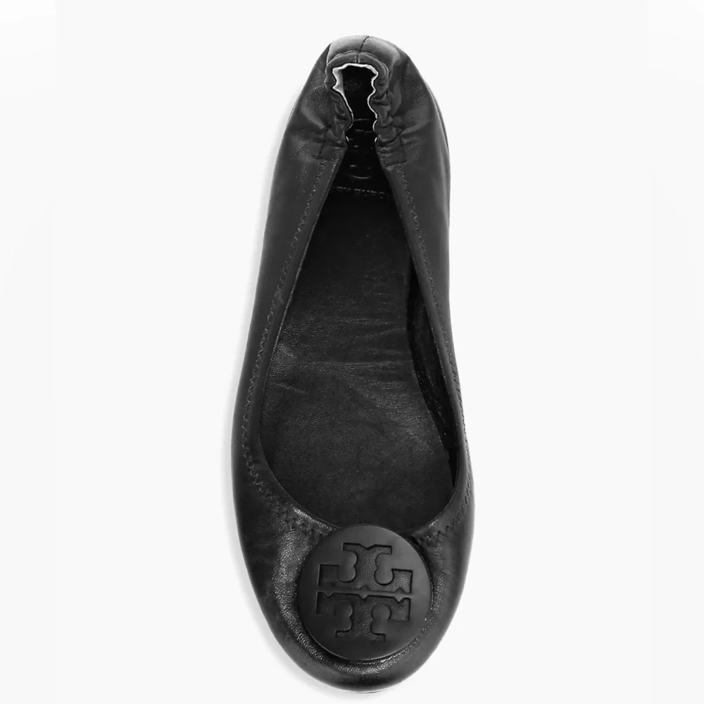 Tory Burch black leather Claire Ballet Flat